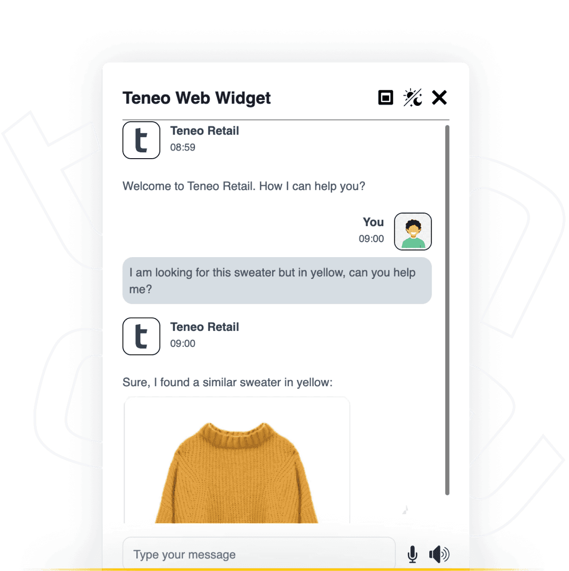 retail selecting product with AI and Teneo