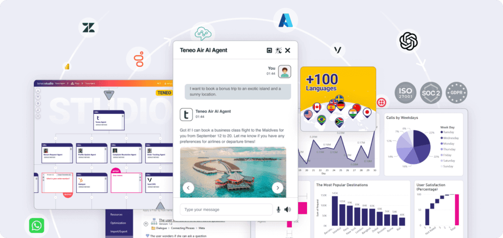 Teneo hybrid architecture for conversational AI