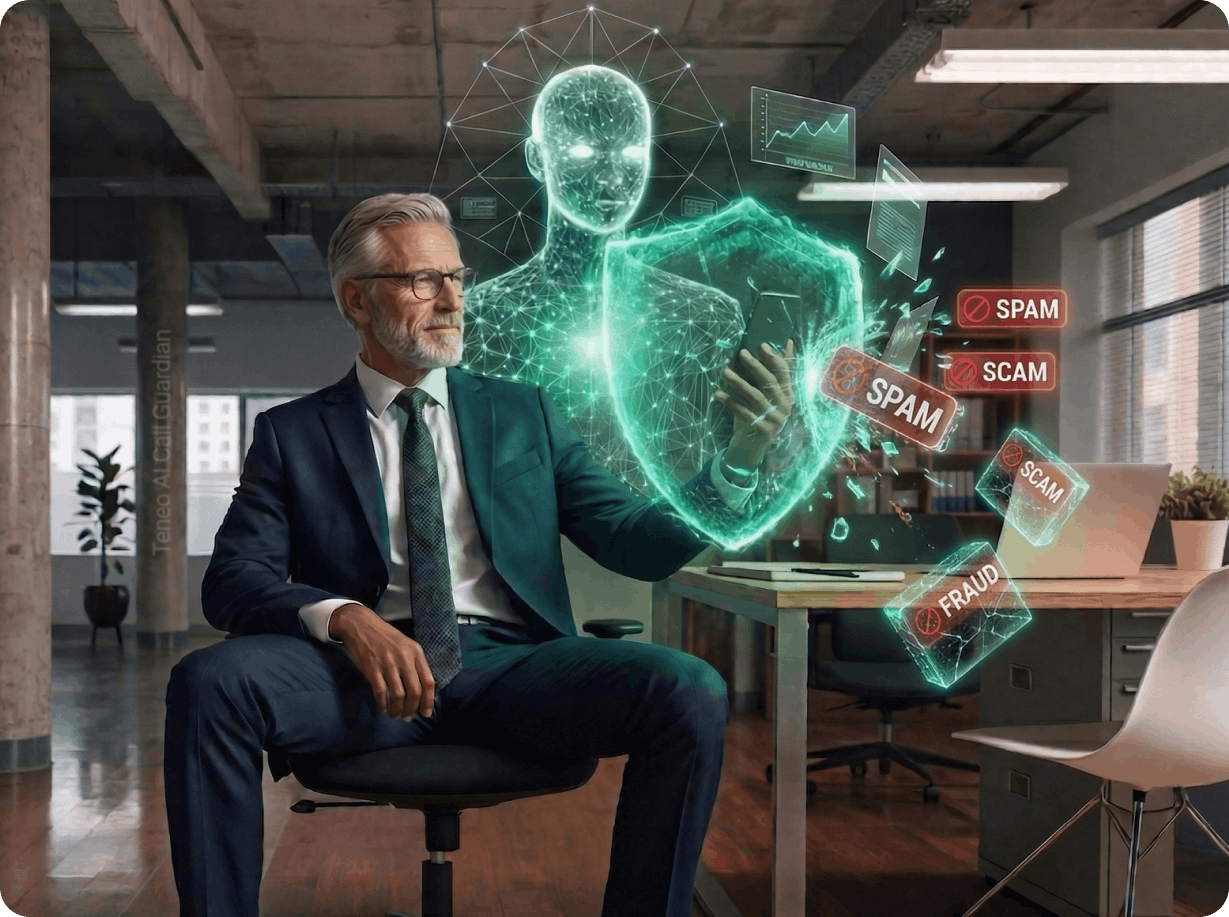 Your subscribers are being targeted. Daily. Use AI Call Guardian by Teneo to fix it
