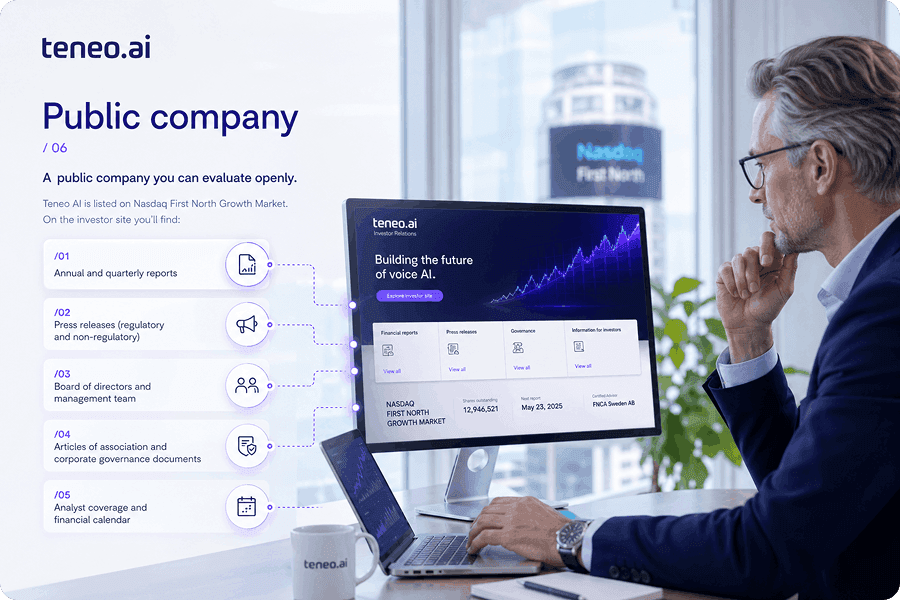 Teneo in public stock market