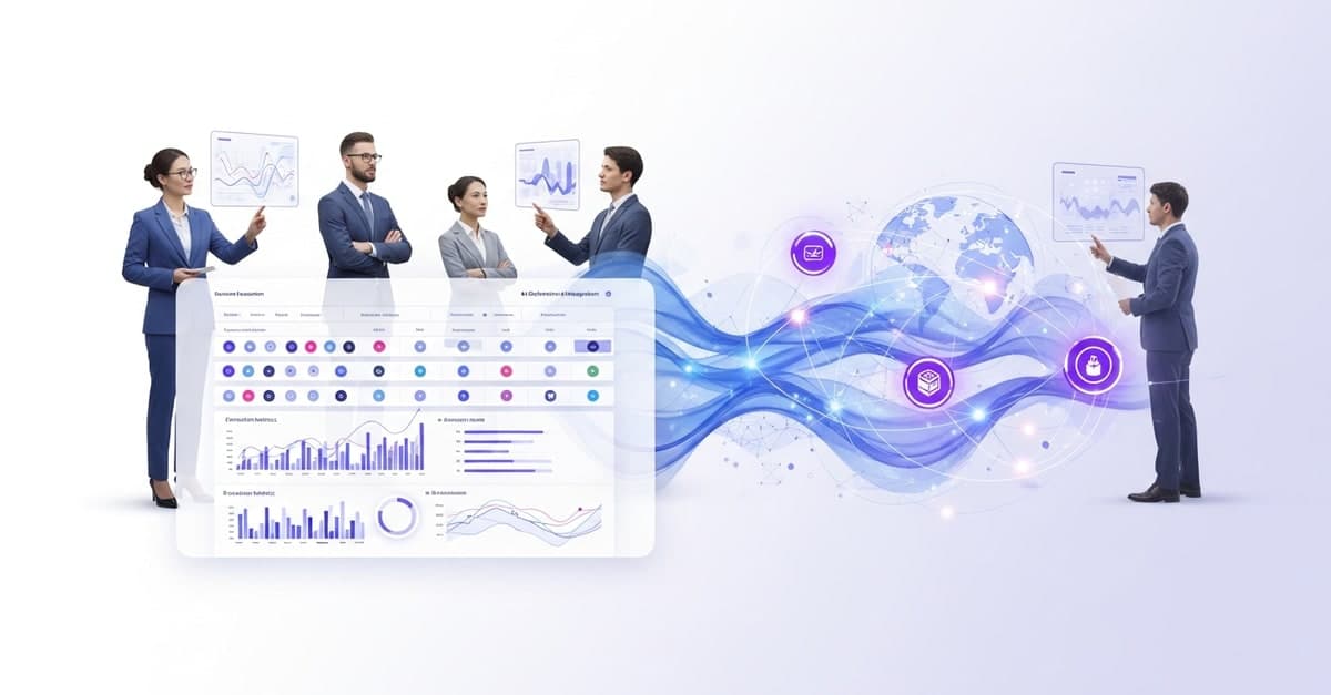 A futuristic digital dashboard showing interconnected data streams and modular interface layers. A futuristic digital dashboard showing interconnected data streams and modular interface layers.